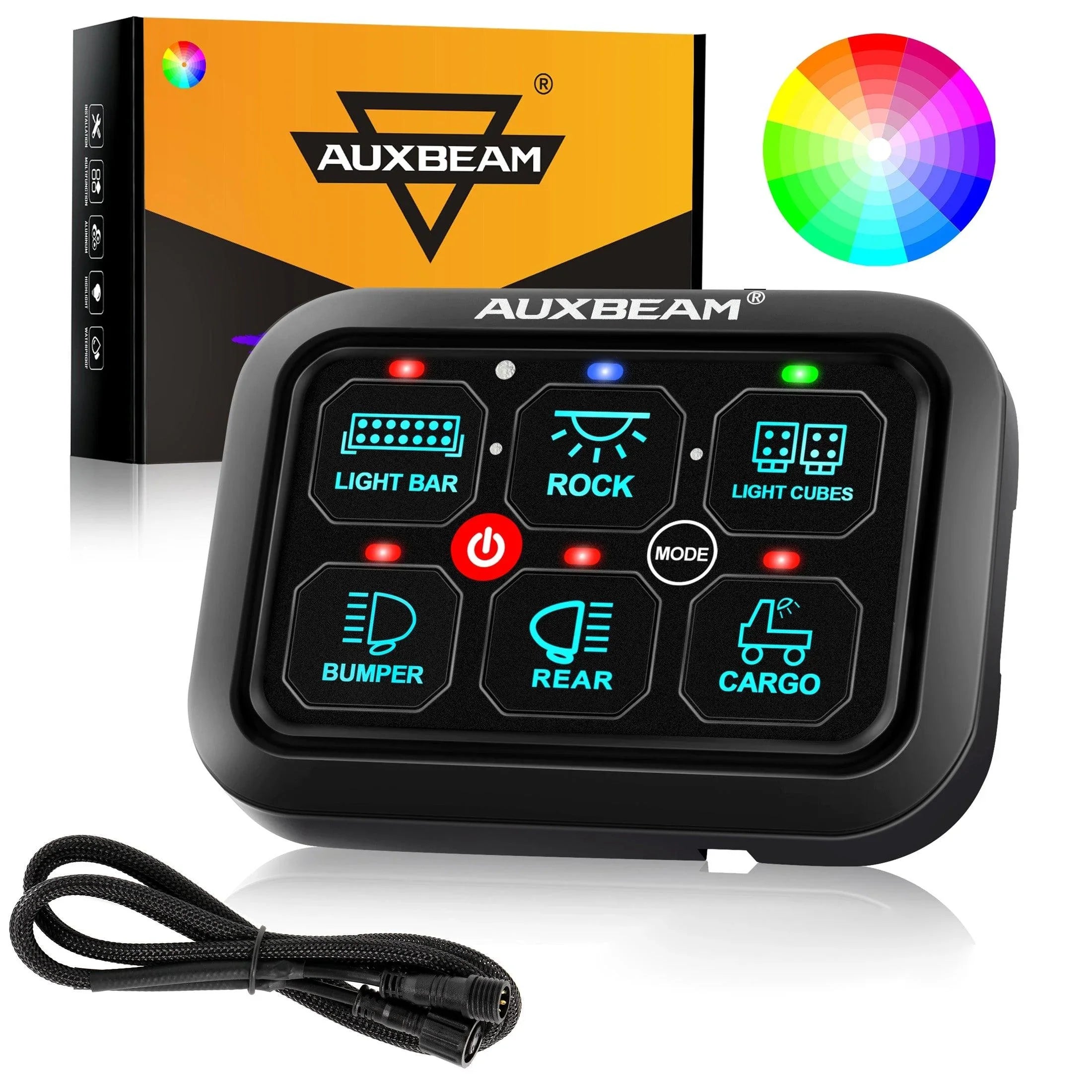 RGB Series 4/6/8/12 Gang LED Switch Panel,Off Road Light Controller