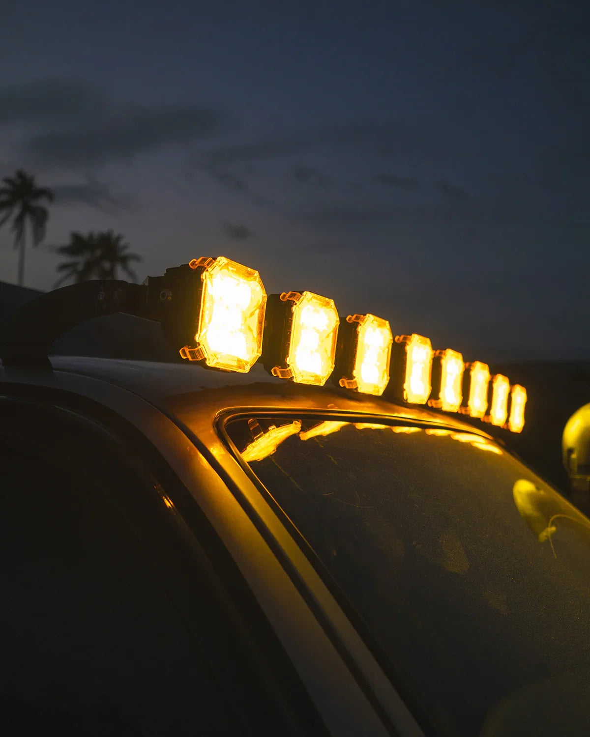 CUBE-Z Series 4 Inch LED Pod Lights Off Road Lights with White DRL & Amber Turn Signal Lights