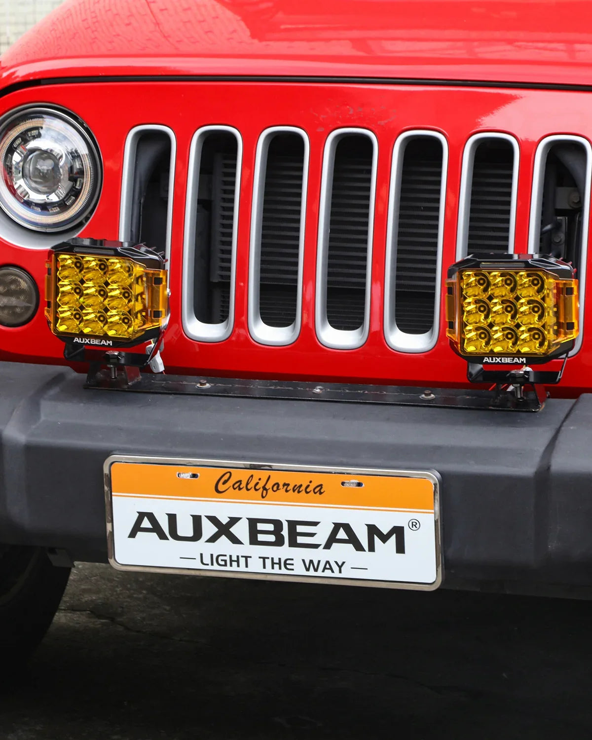 V-MAX Series | 7 Inch 228W 26100LM Spot Beam Side Shooter LED Square Pod Lights with Amber DRL&Backlight