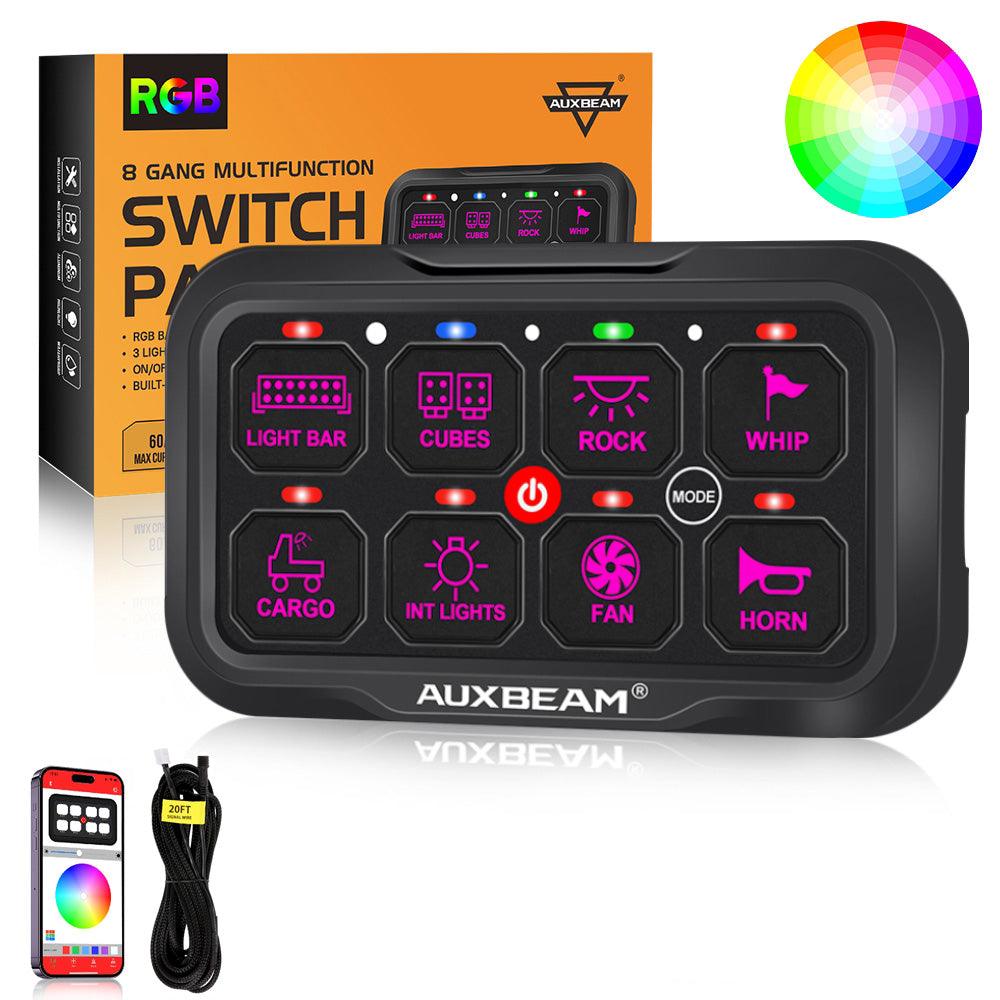 AR-800 RGB Switch Panel with APP, Toggle/ Momentary/ Pulsed Mode Supported(One-Sided Outlet)