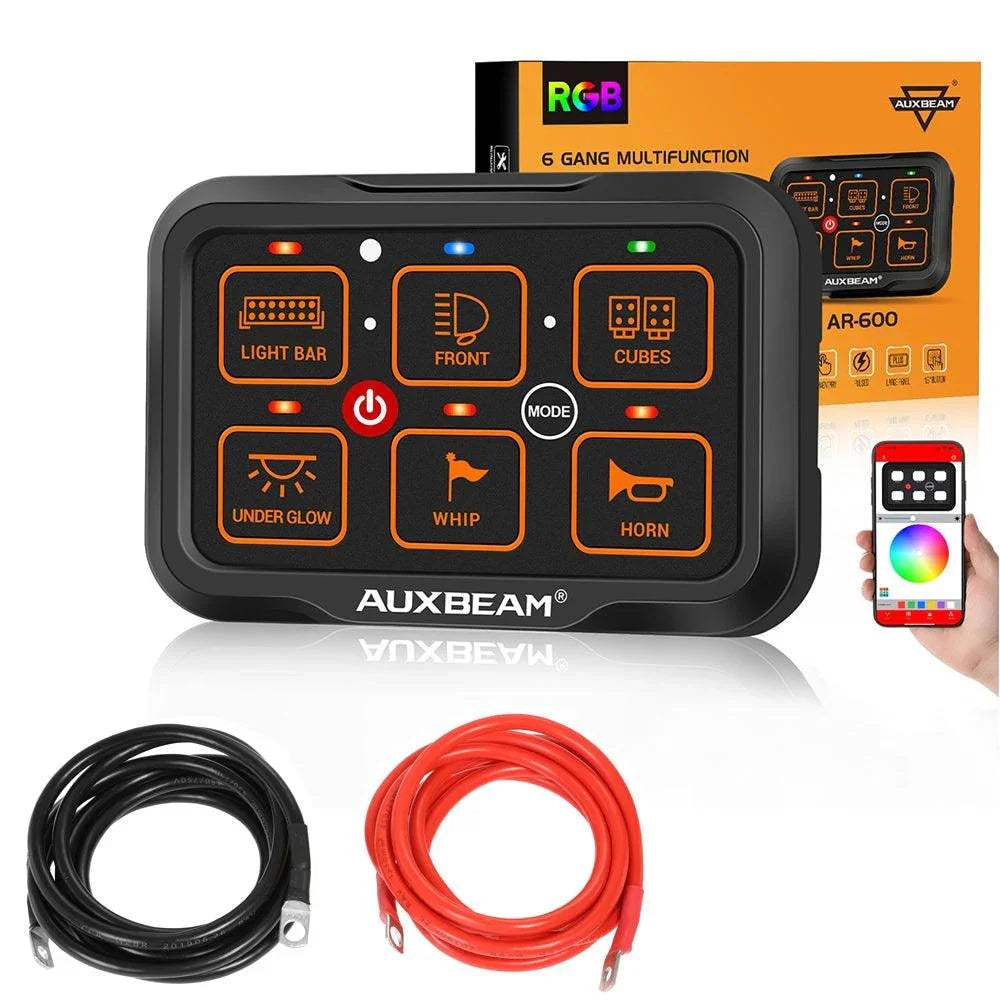 AR Series 6 Gang (AR-600) RGB Switch Panel with APP, Toggle/ Momentary/ Pulsed Mode Supported (One-Side Output)