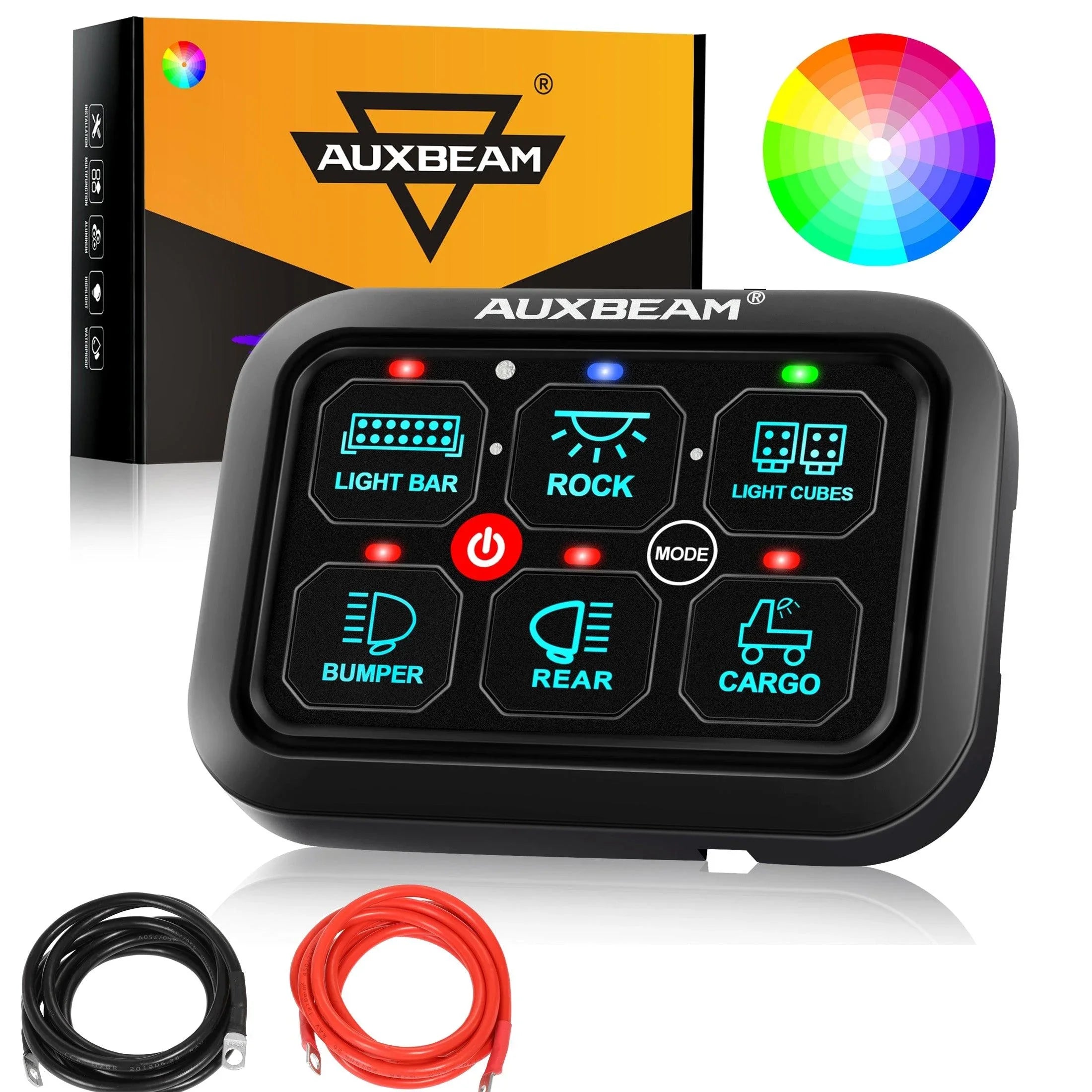 RGB Series 4/6/8/12 Gang LED Switch Panel,Off Road Light Controller