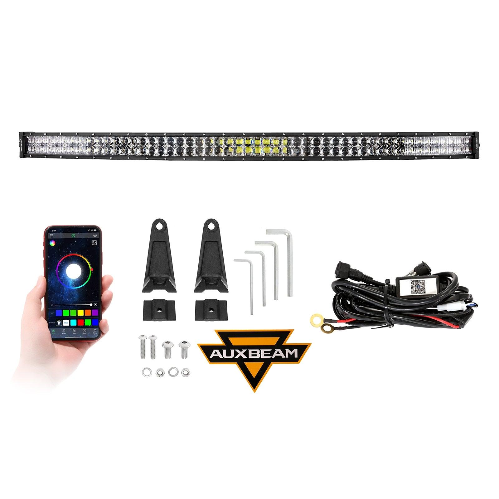 New 52 Inch V-PRO Series Curved RGBW Color Changing Off Road Led Light Bar