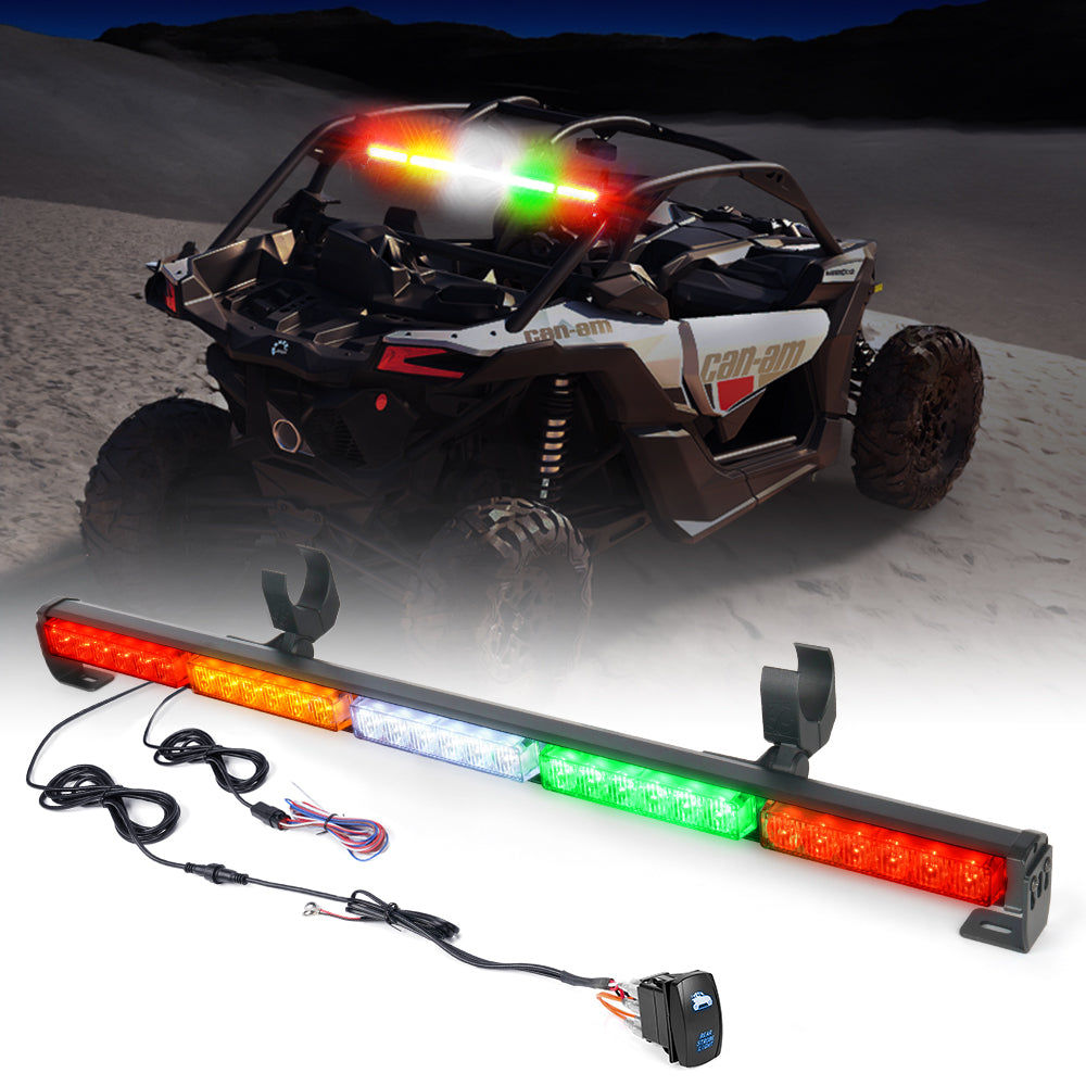 Xprite 30" Rear Chase LED Light Bar – Red/Amber/White 5-Section UTV Light | RZ Series