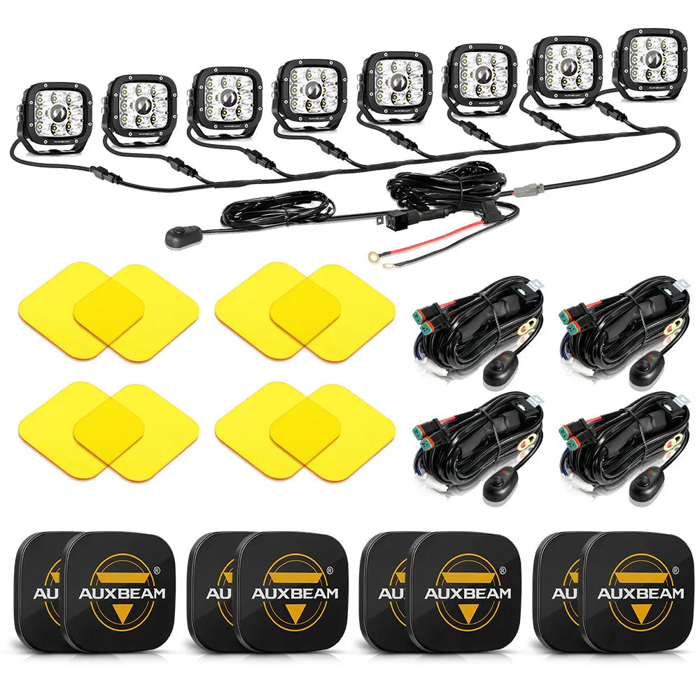 XP-ULTRA Series 5 Inch 110W 11000LM White/Amber LED Driving Lights Pods Light