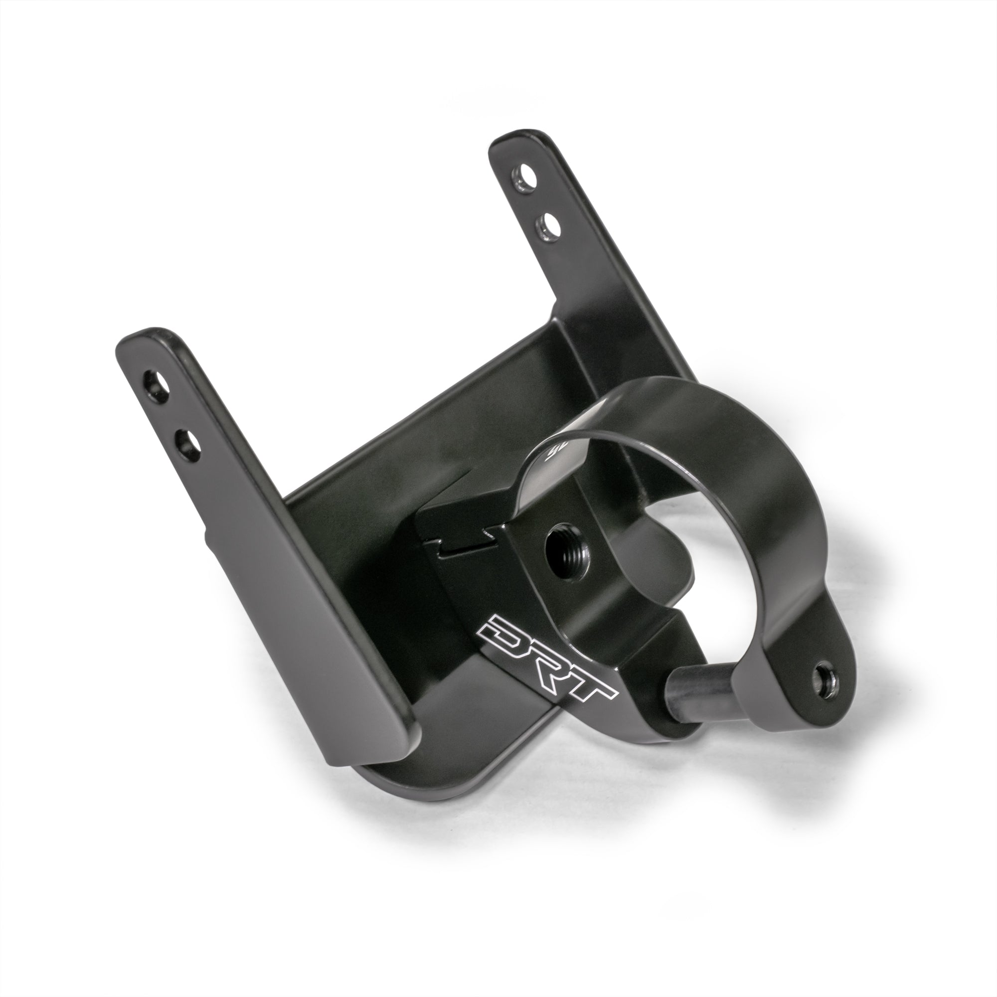 Black powder-coated universal air pumper bracket