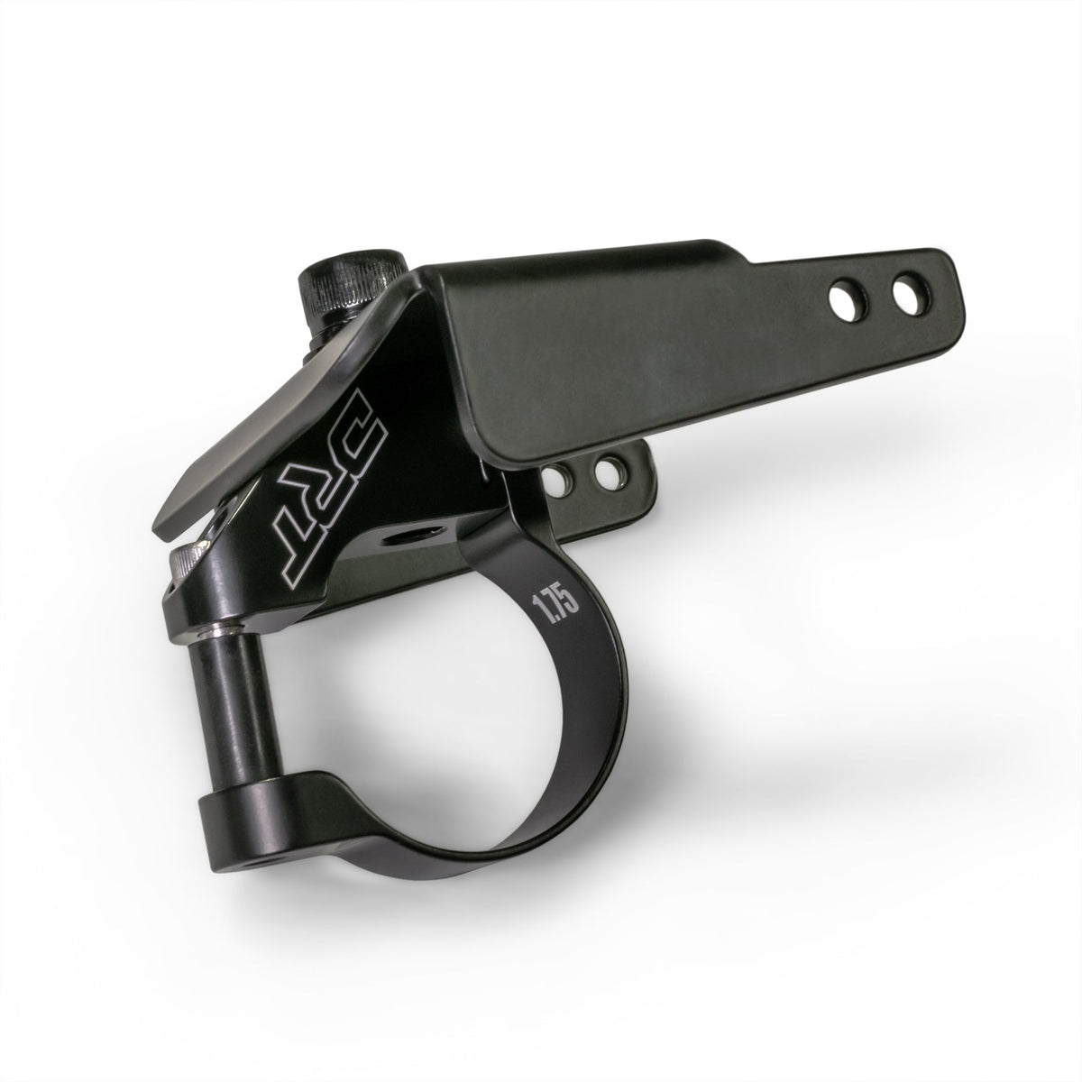 Black powder-coated universal air pumper bracket
