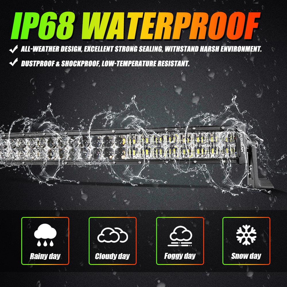 New 52 Inch V-PRO Series Curved RGBW Color Changing Off Road Led Light Bar