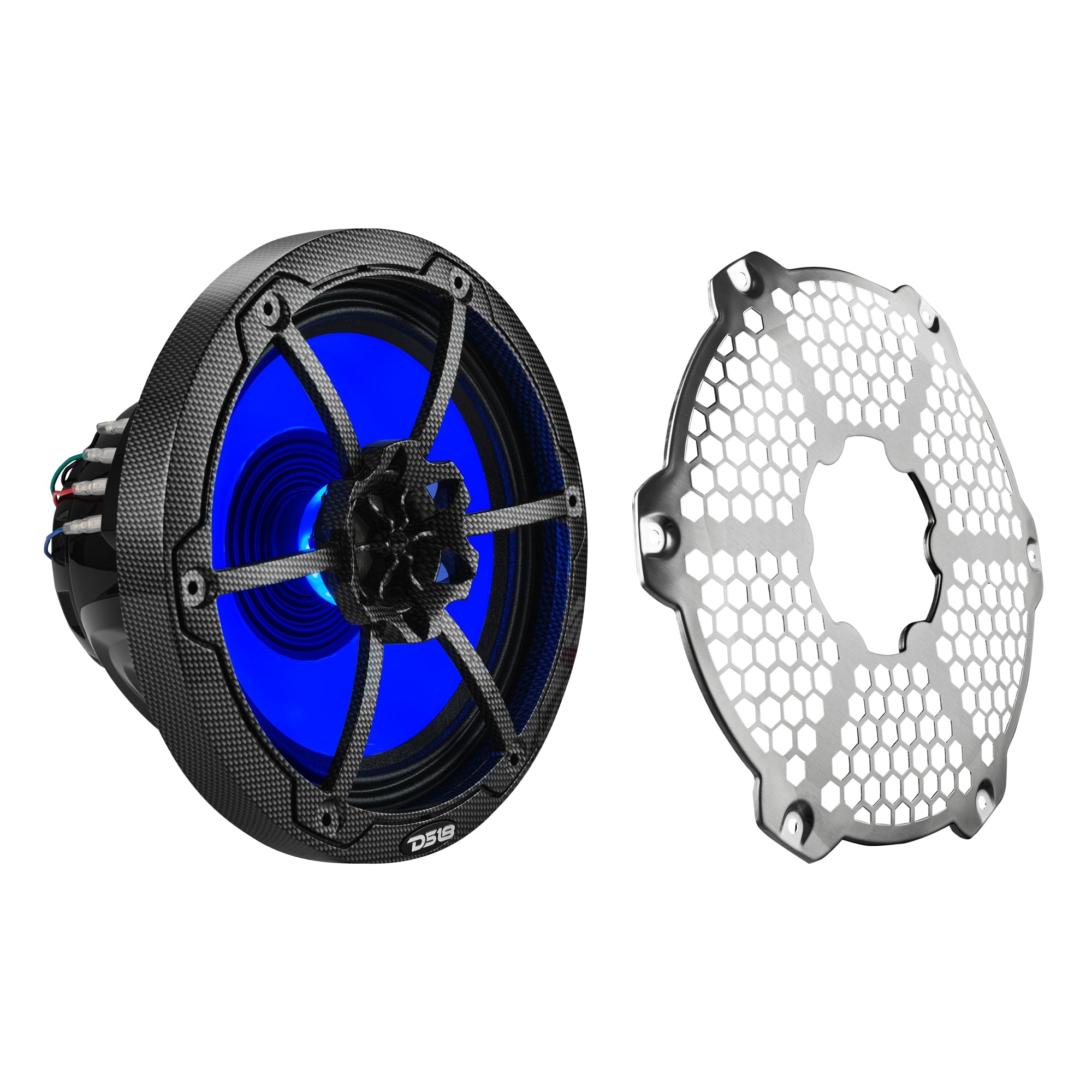 8” Marine 2-Way Hybrid Speaker with RGB LED, Compression Driver and Neodymium Magnet | 350W RMS 4-Ohm