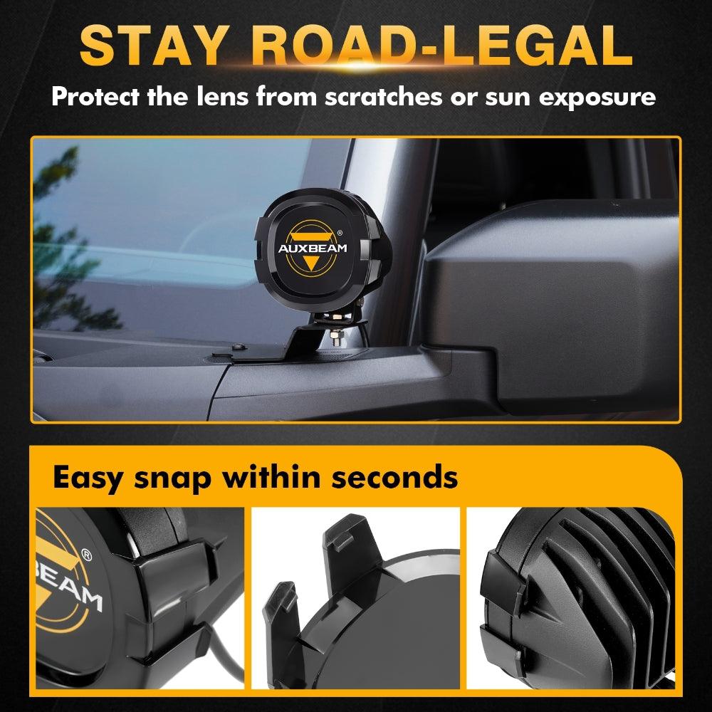 4 Inch Round LED Pod Lights Black Cover Light Shield Cover