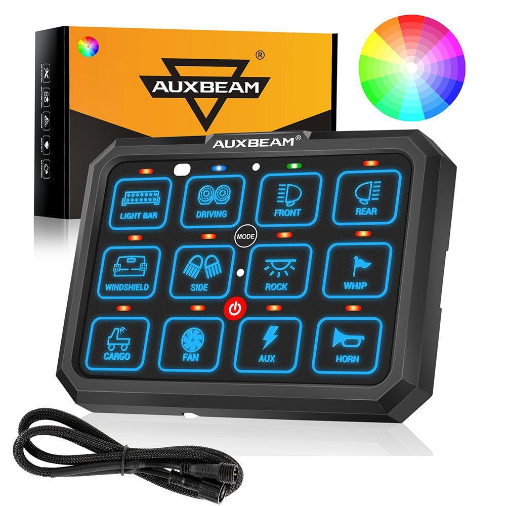 RGB Series 4/6/8/12 Gang LED Switch Panel,Off Road Light Controller