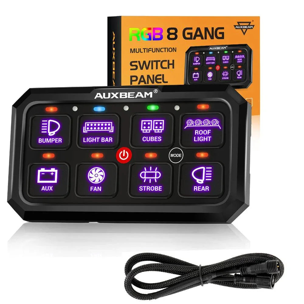 RGB Series 4/6/8/12 Gang LED Switch Panel,Off Road Light Controller