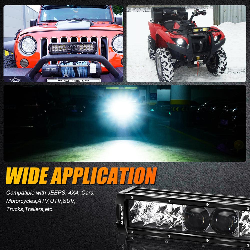 12"/22"/32"/42"/52" 5D-PRO Series LED Light Bar with 5D Projectors For Ford Bronco