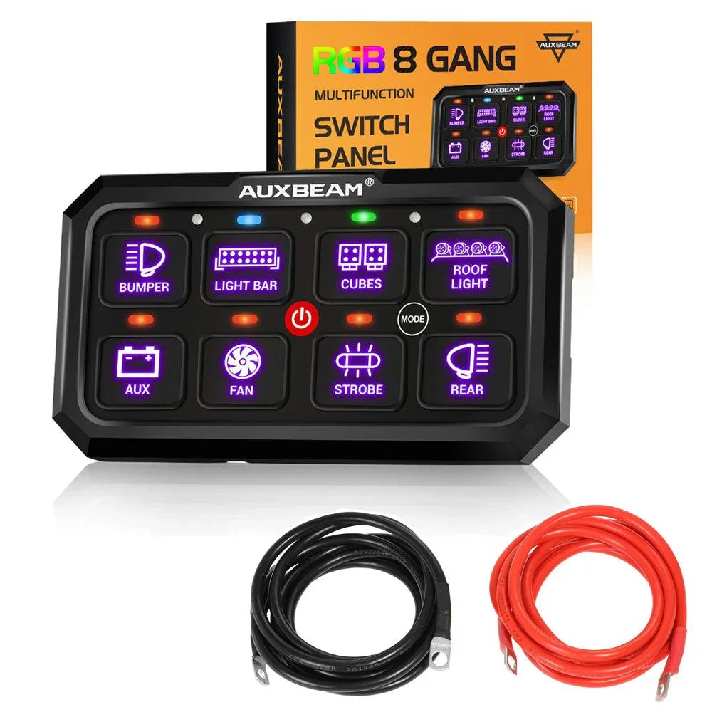 RGB Series 4/6/8/12 Gang LED Switch Panel,Off Road Light Controller