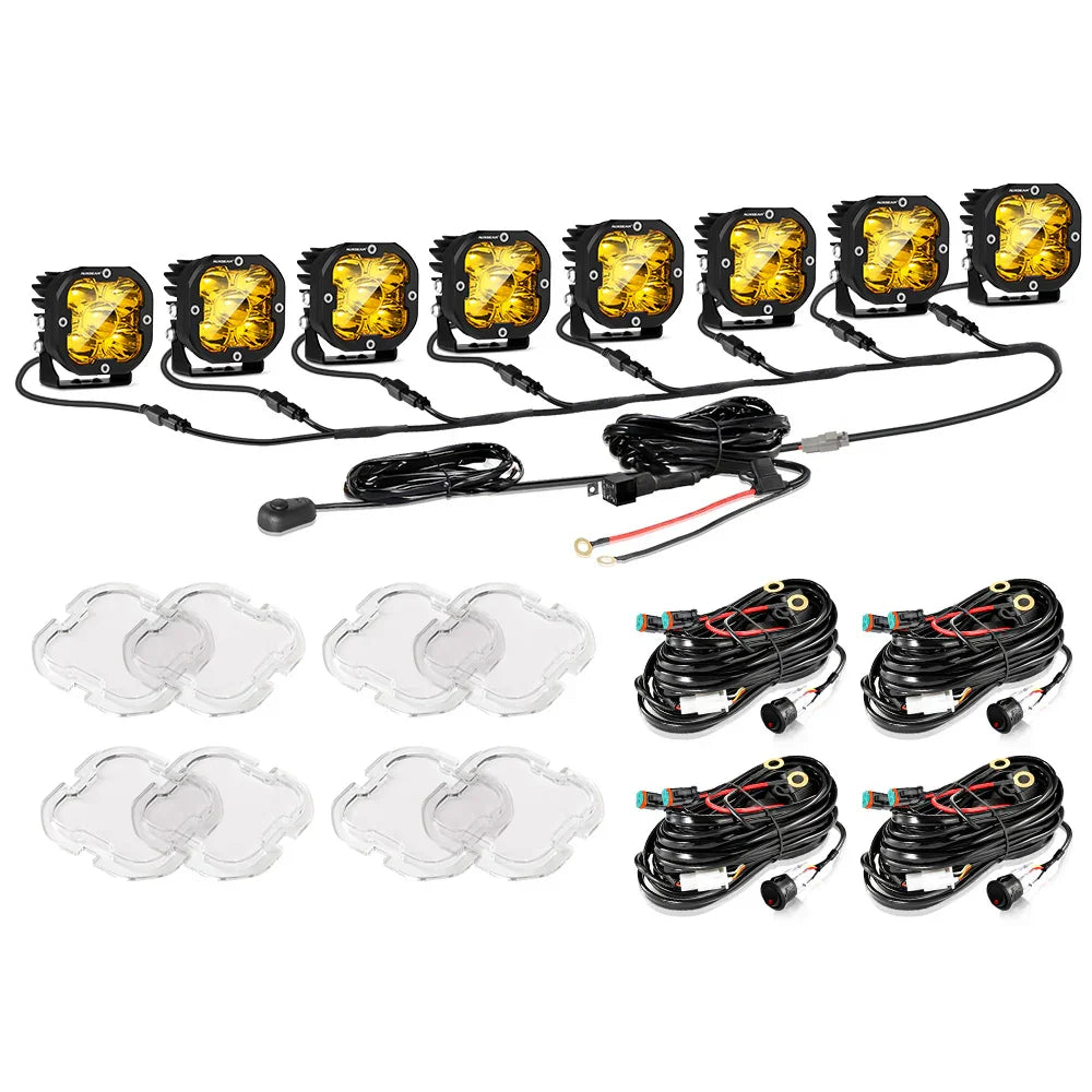 XP-ULTRA Series 3 Inch 80W 9600LM LED Pods Lights White&Amber