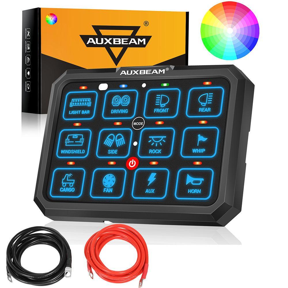 RGB Series 4/6/8/12 Gang LED Switch Panel,Off Road Light Controller