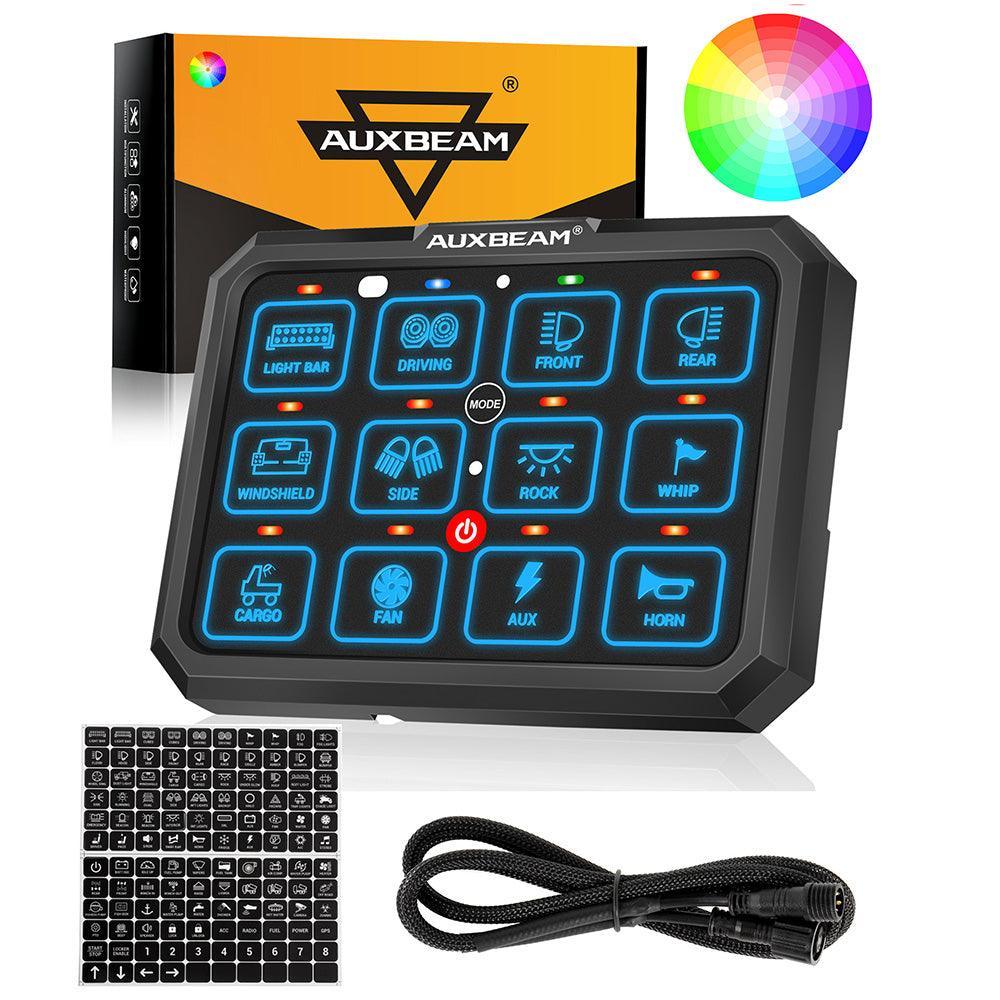 RGB Series 4/6/8/12 Gang LED Switch Panel,Off Road Light Controller