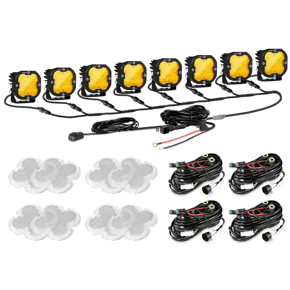 XP-ULTRA Series 3 Inch 80W 9600LM LED Pods Lights White&Amber