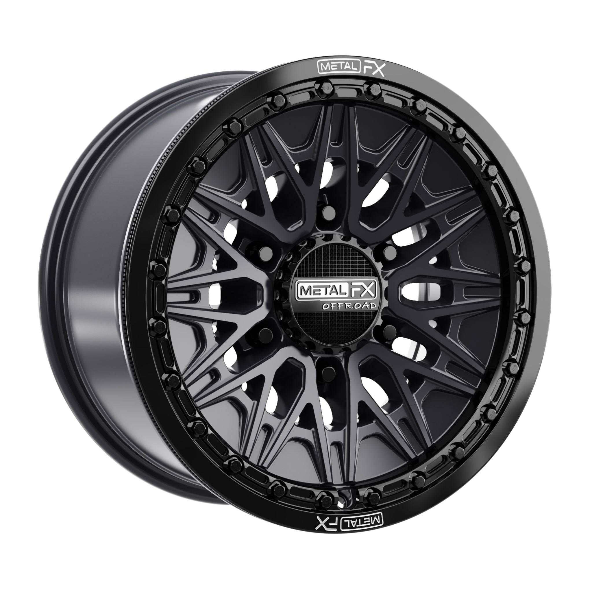Alpha 6R Beadlock | Satin Black w/ Gloss Black Ring