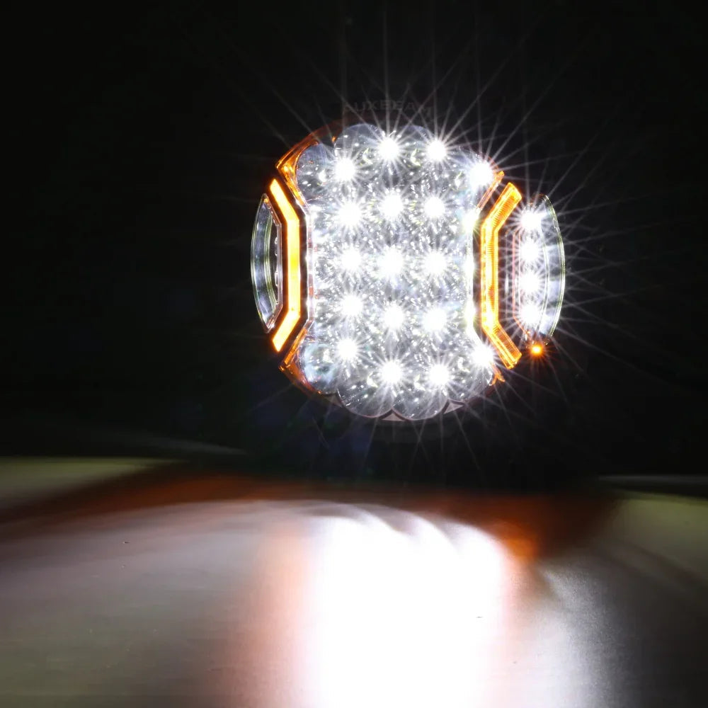 V-ULTRA Series | 9 Inch 300W LED Side Shooter White Driving Lights with Amber DRL