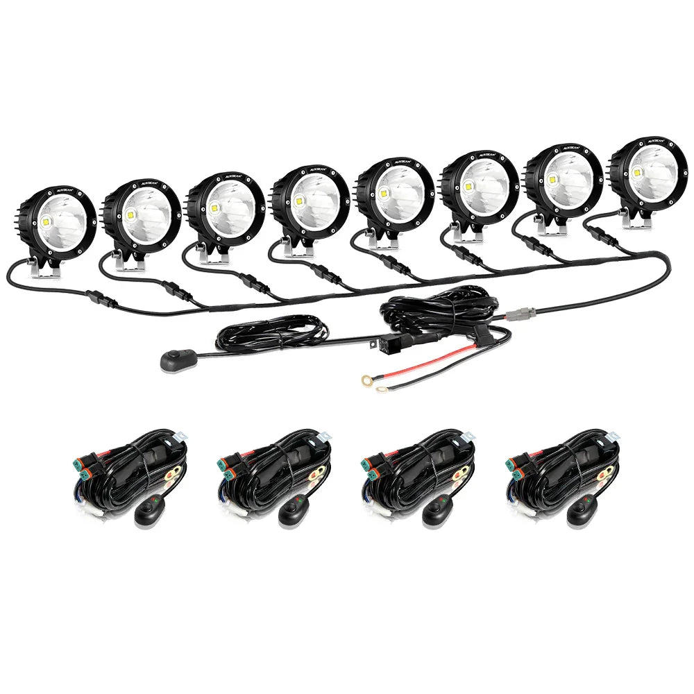 C4 Series | 4 Inch 100W Spot Round LED Pods White LED Driving Lights