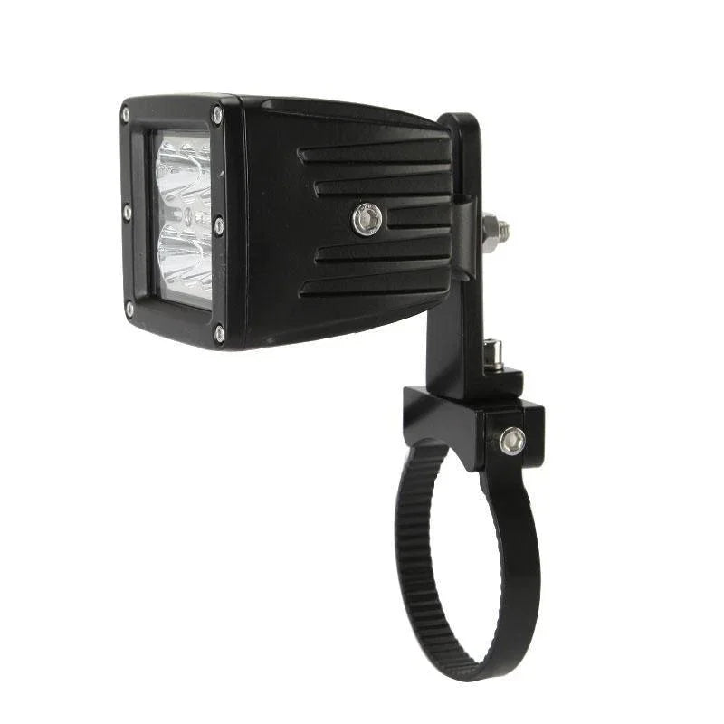 4 inch Classic-SM Series Dual Row LED Pod Lights Flood Beam & 2.5 Inch Bull Bar Roll Cage Clamps Mounting Brackets Combo for Jeep Off-Road SUV ATV UTV Trucks