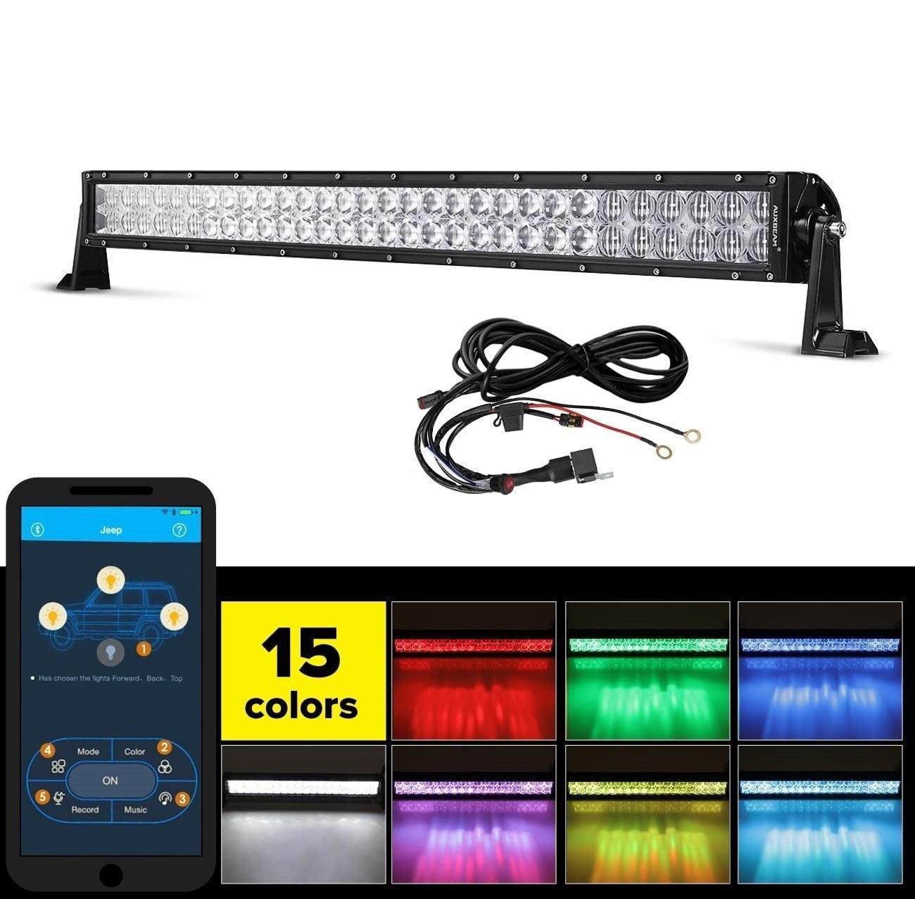 32 inch V-Series Curved RGB Color Changing Off Road Led Light Bar