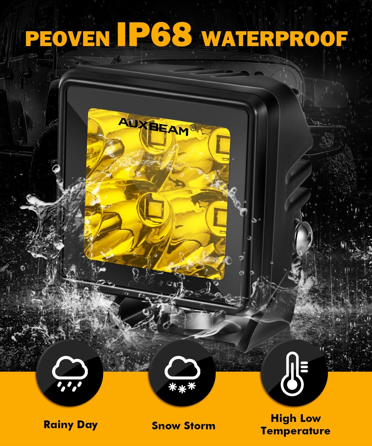 2 Inch 40W 4000LM LED Pod Amber Spot Offroad Light