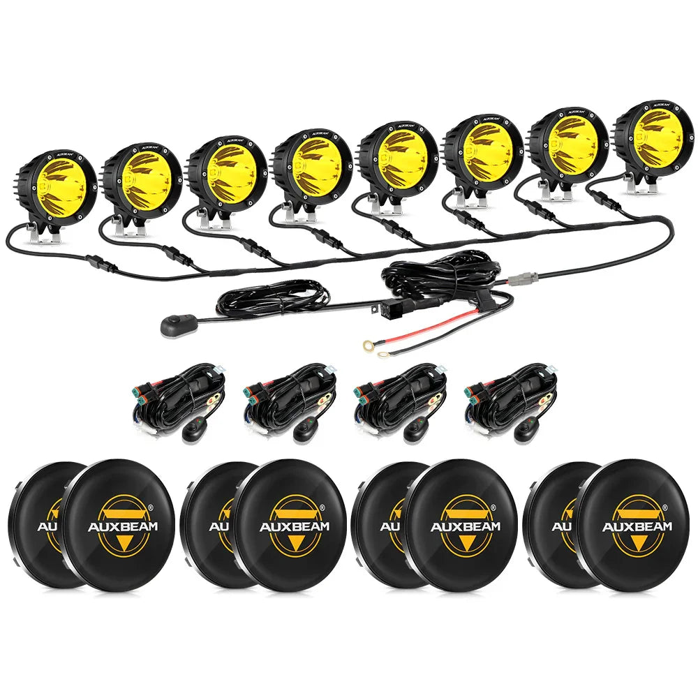 C4 Series | 4 Inch 100W Spot Round LED Pods Amber LED Driving Lights