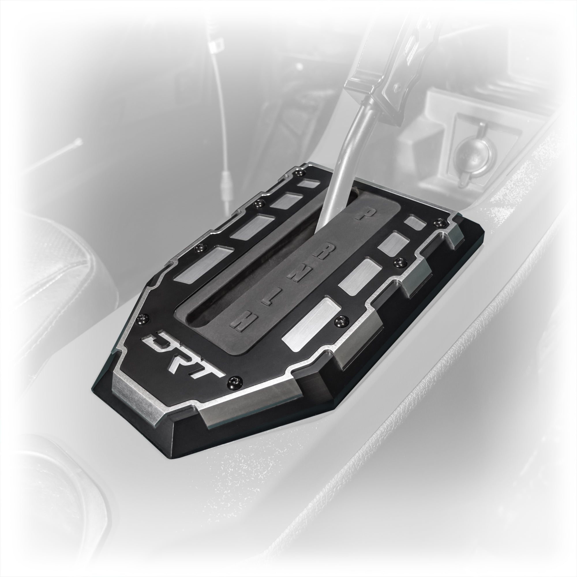 Polaris RZR shifter gate billet aluminum installed