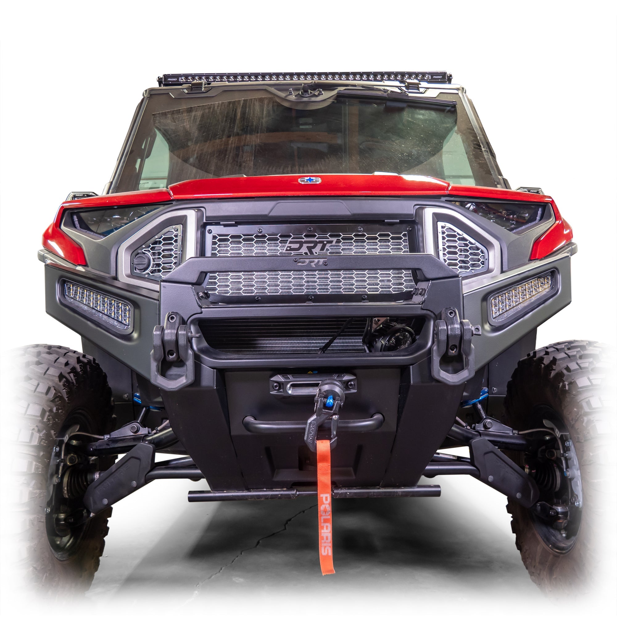 DRT Polaris Ranger XD 1500 2024 Front Bumper Light Bracket Kit Full Front view