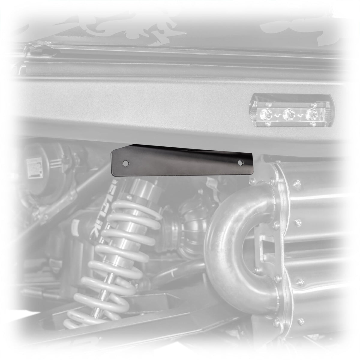 Polaris Xpedition license plate bracket laser-cut steel
