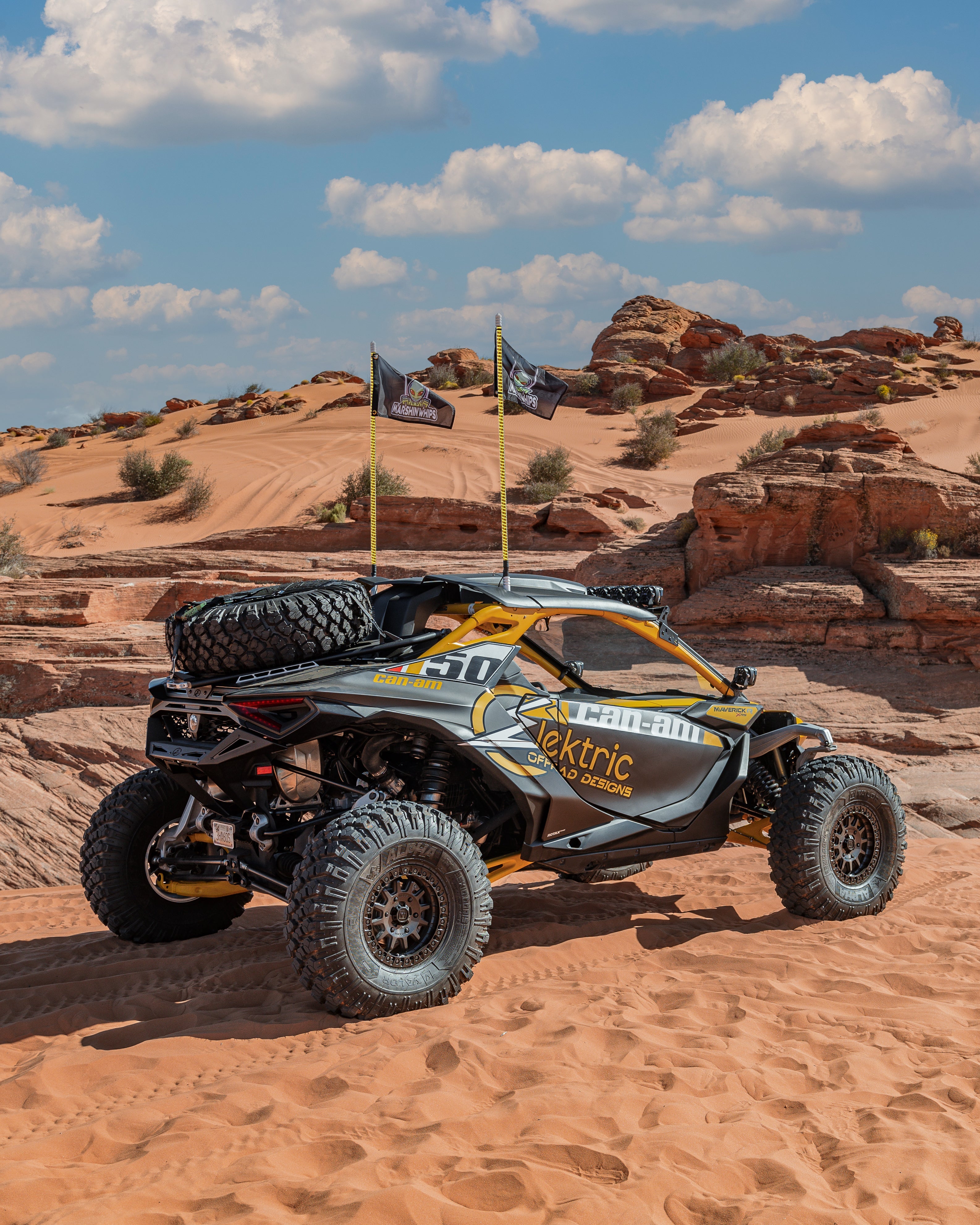 2024 to Current Can-am Maverick R Volt Tire Rack for Volt Baja Box (Does not work with Mav R & Mav R X w/QS3 compression adjustment)
