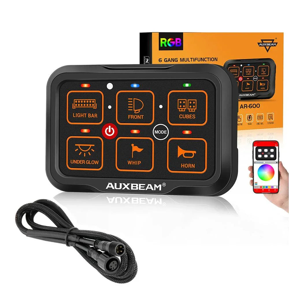 AR Series 6 Gang (AR-600) RGB Switch Panel with APP, Toggle/ Momentary/ Pulsed Mode Supported (One-Side Output)