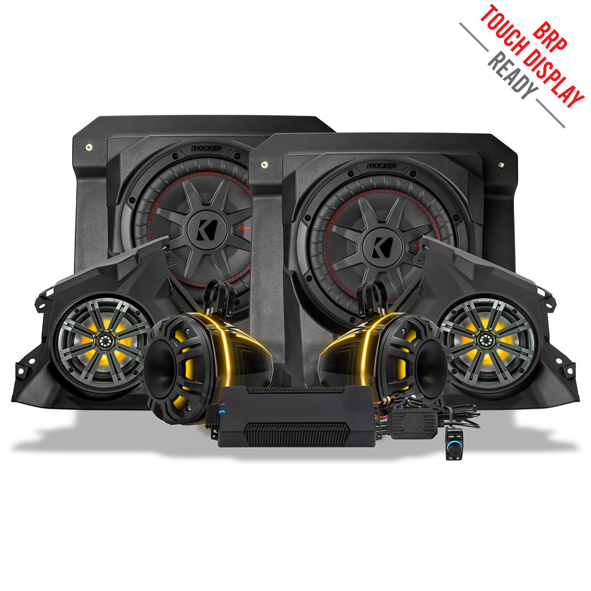 2024-2026 Can-Am® Maverick R, Phase-6 K-Spec 1400watt 6-Speaker Stereo System with Kicker Horns