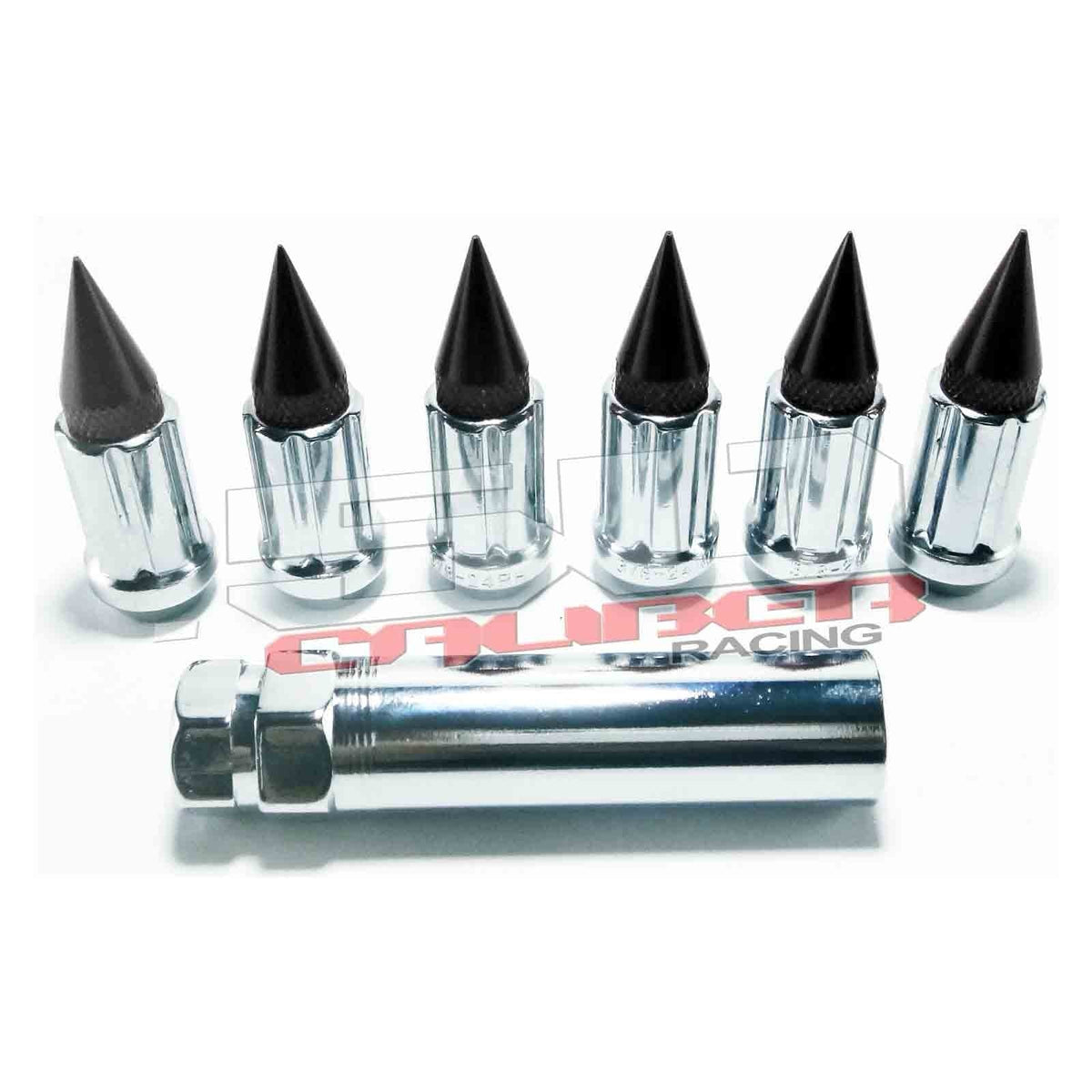 10 x 1.25 mm Spiked Lug nuts Chrome - 16 Pack