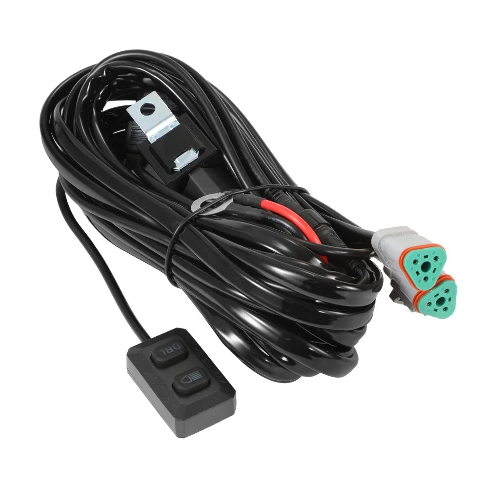 2.5M 16AWG Wiring Harness Customized for AUXBEAM Pod Lights with Single DRL