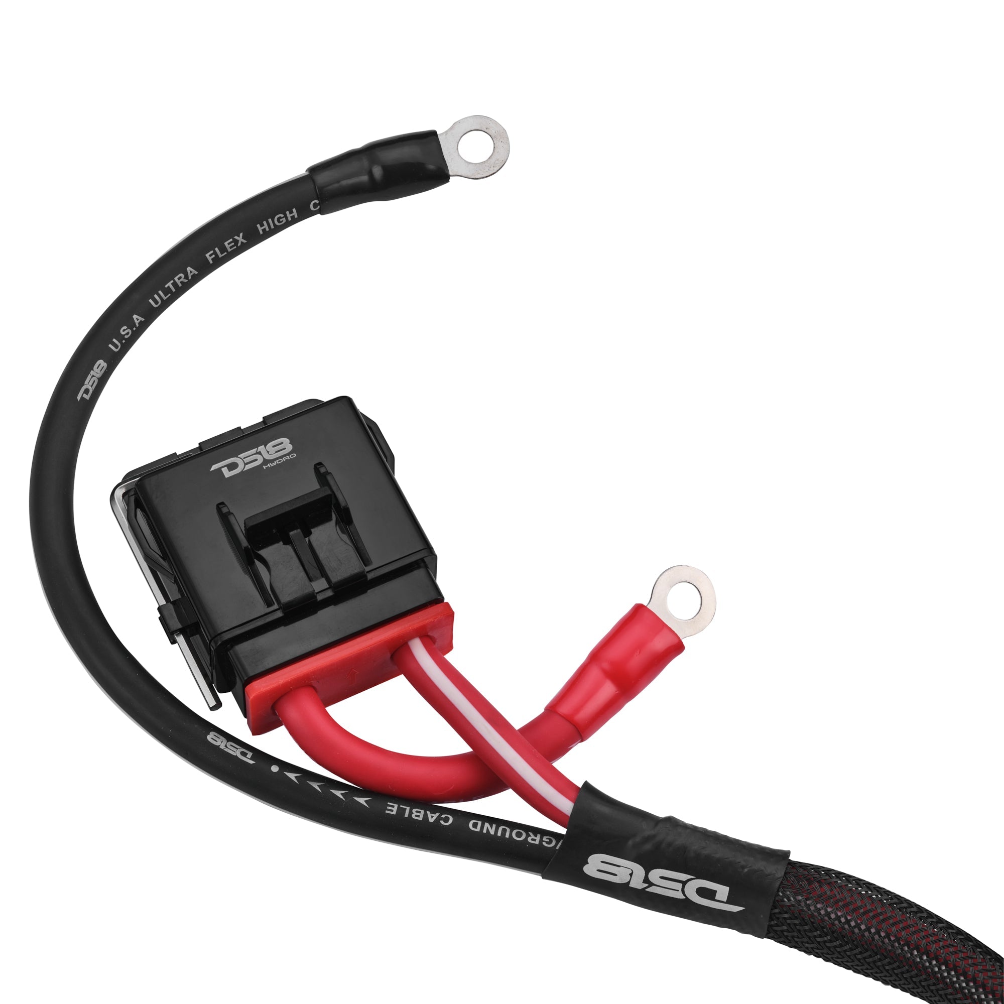 UTV 4-Gauge Power Harness Kit – 12ft Power & Ground Cables with Water-Resistant Fuse Holder for 4-Door UTVs
