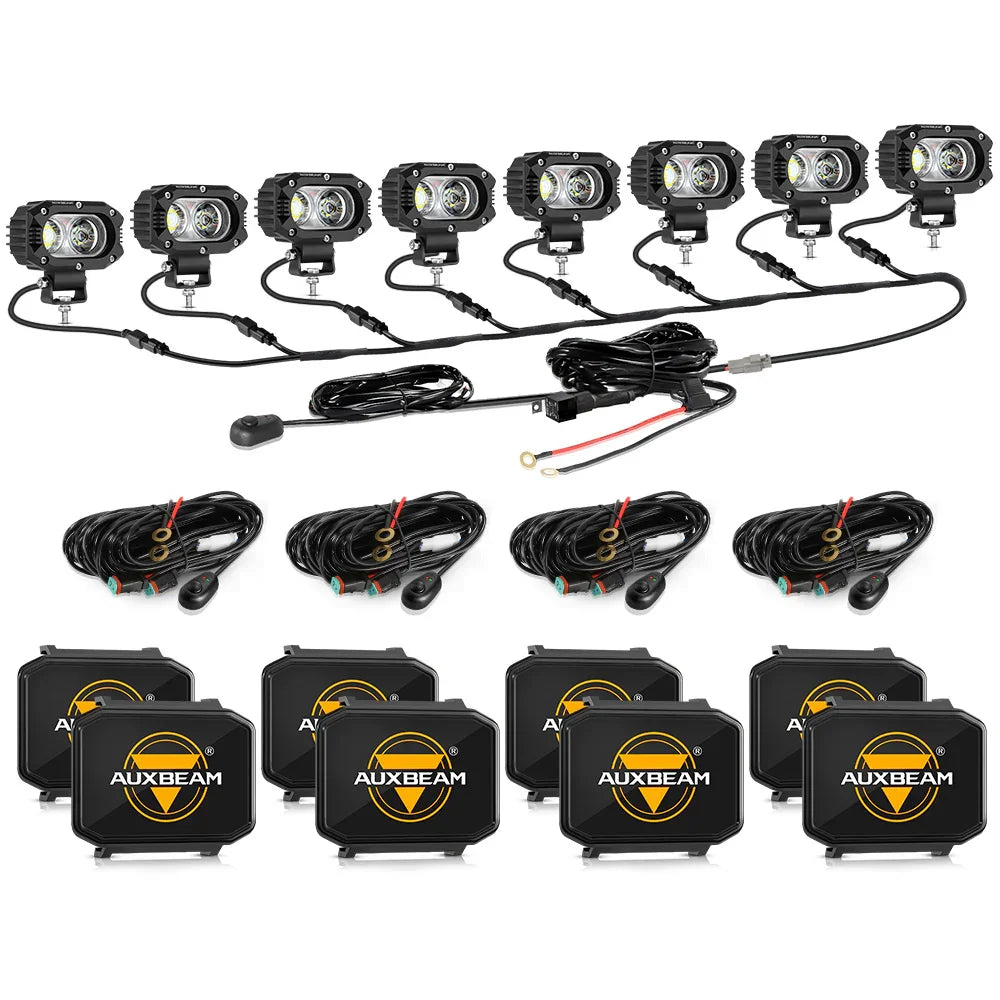 R4 Series | 4 Inch 60W Flood Beam LED Pods Light White Driving Light