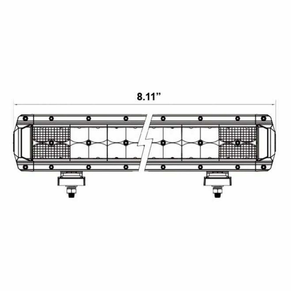 Dual Row High Output 8" light bar