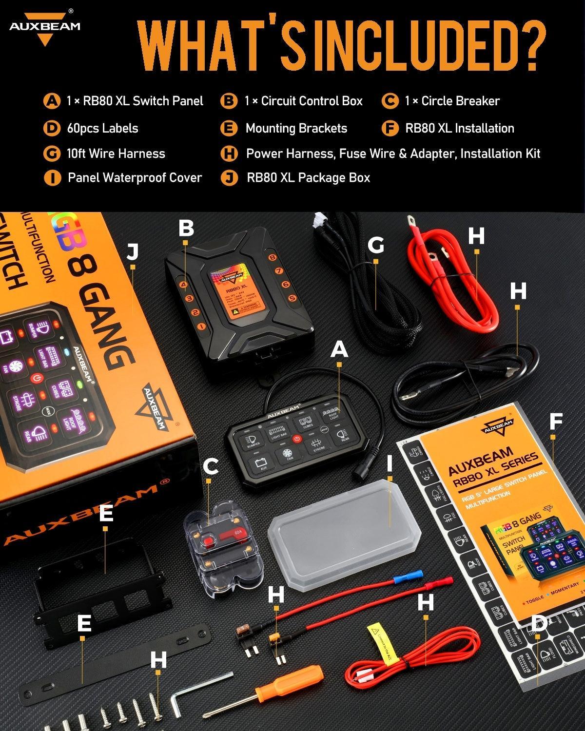 RGB Series 4/6/8/12 Gang LED Switch Panel,Off Road Light Controller