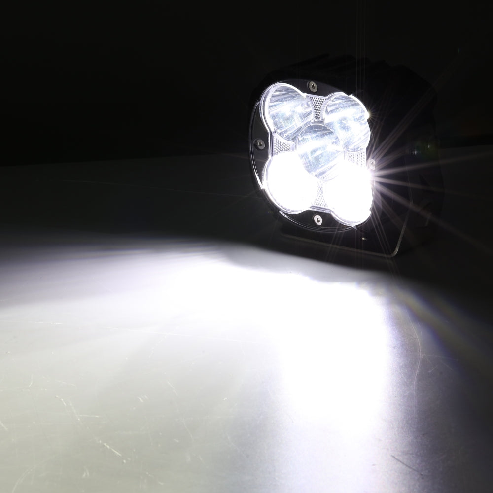 XP-ULTRA Series 4.5 Inch LED Pod Lights Off Road Lights with Amber Backlight