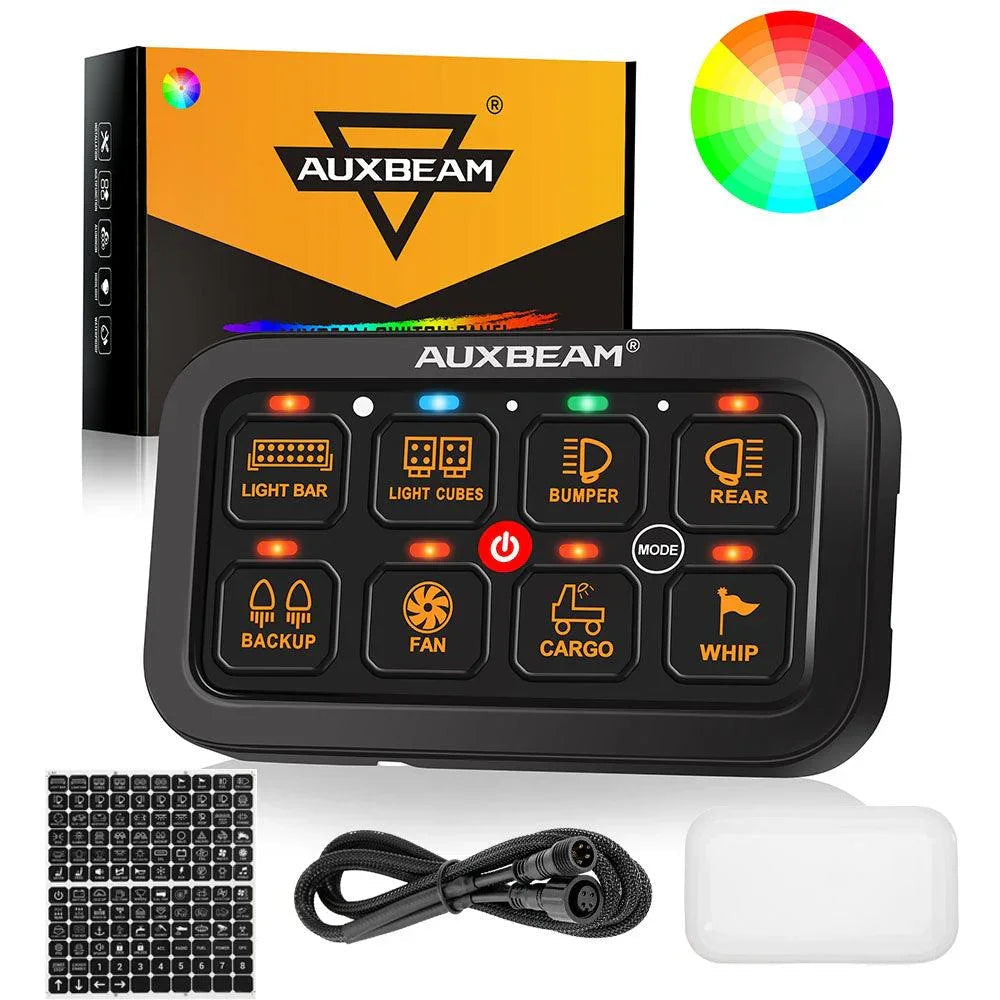 RGB Series 4/6/8/12 Gang LED Switch Panel,Off Road Light Controller