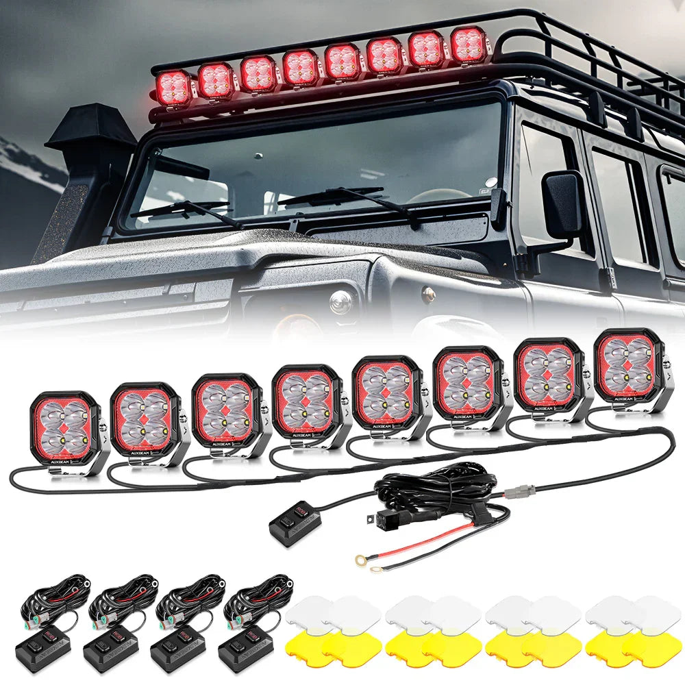 Color Play Series 3 Inch 116W RGB LED Pod Lights Off Road Lights With 8 Backlight Options