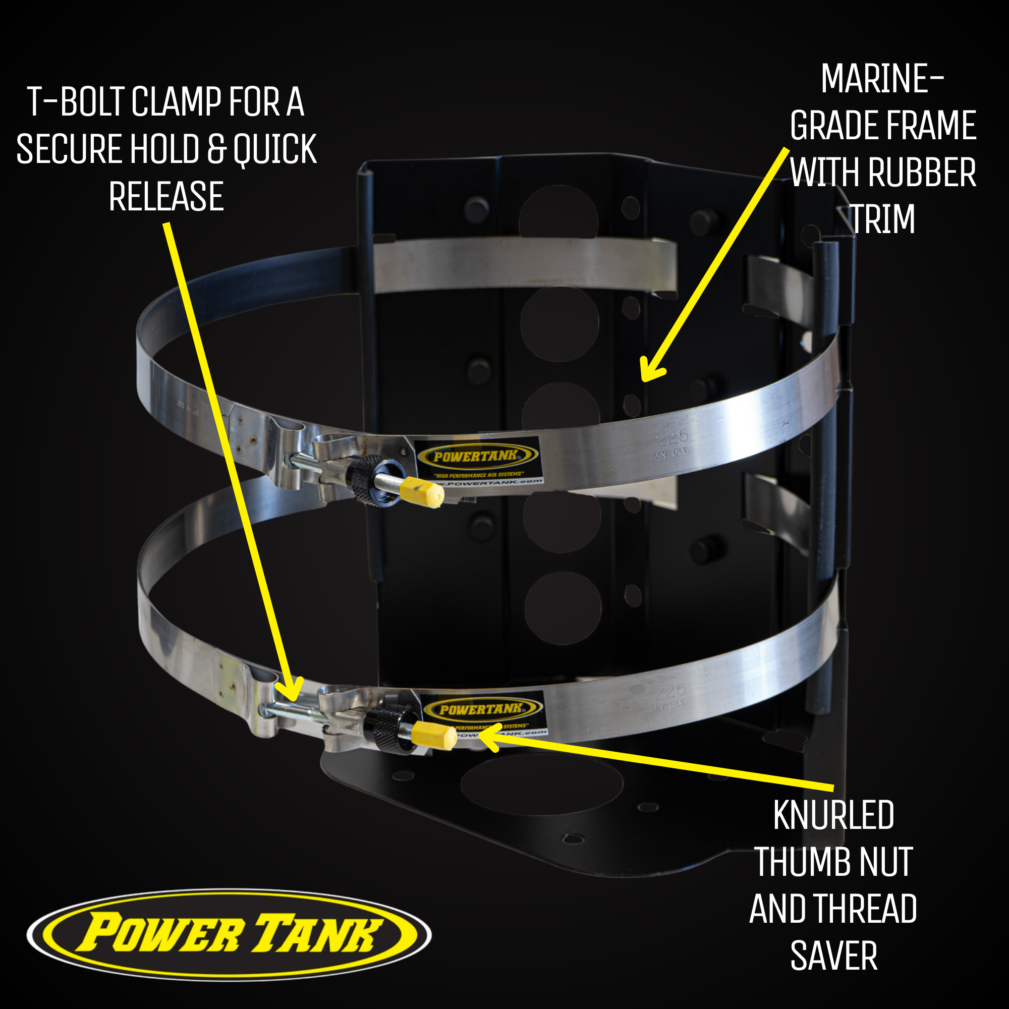 Sumatra MARINE Bracket for 20 lb. Steel BBQ Propane Tank