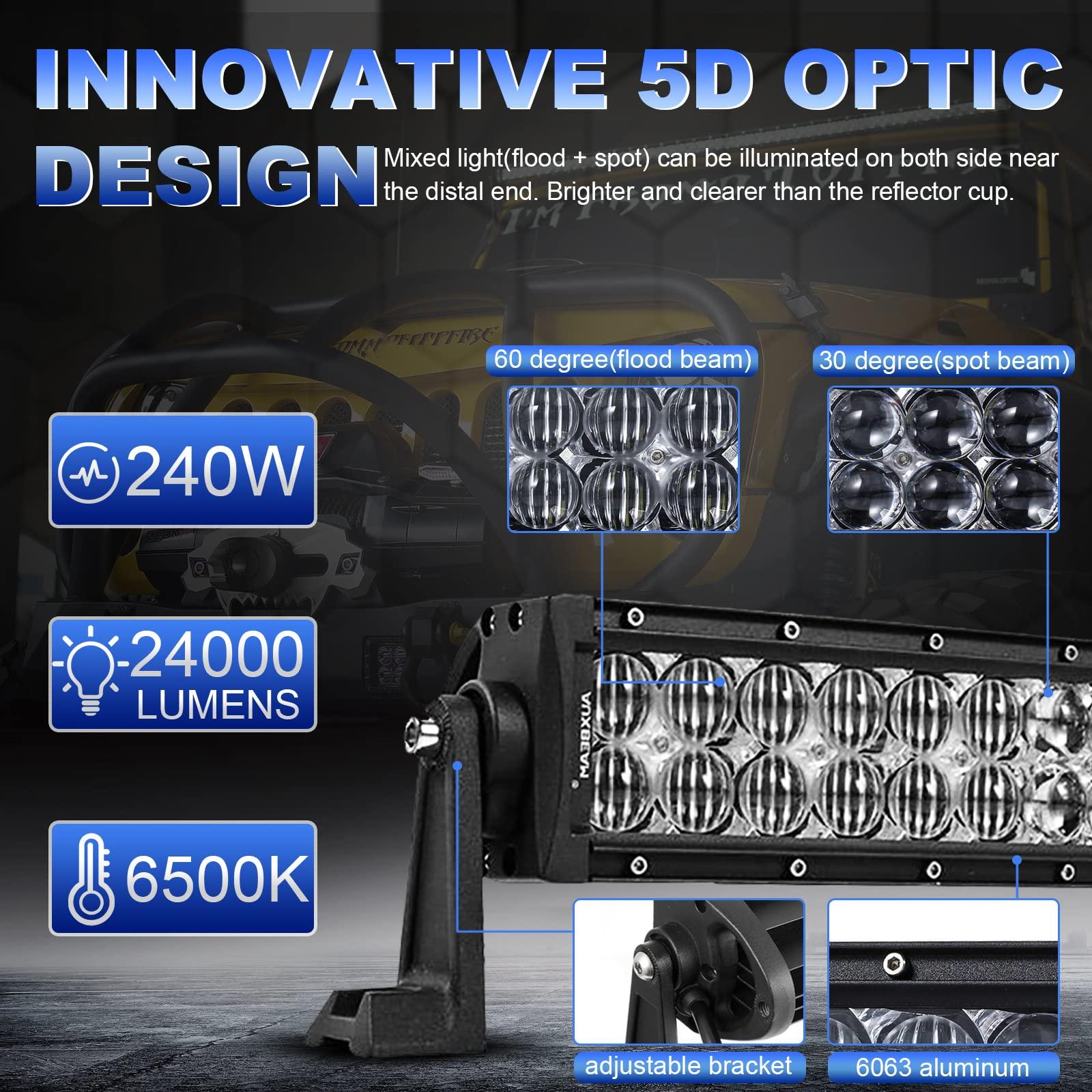 5D Series 42 Inch Combo Beam Dual Row Curved Off Road LED Light Bar