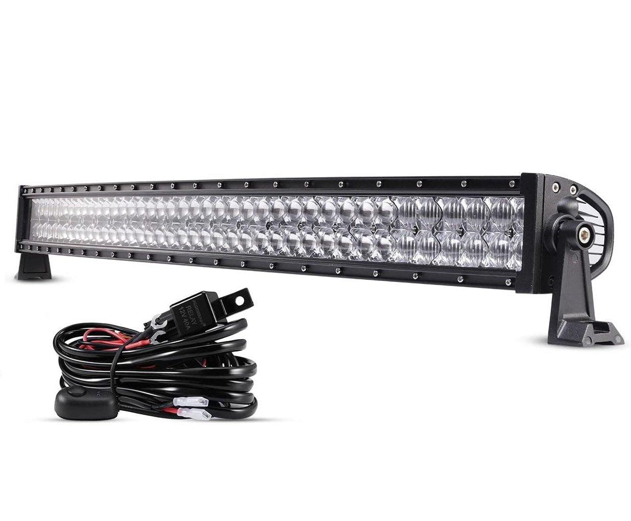 22 Inch-52 Inch 5D Series Straight/Curved Combo Beam Double Row LED Light Bar for Ford Bronco