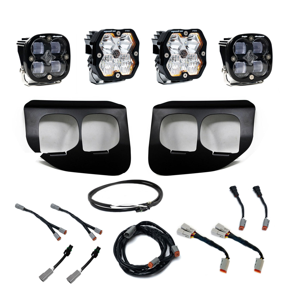 Squadron 2.0 Pro/Squadron Sae Dual Fog Pocket Light Kit Ford 2020-22 F-250/350 Super Duty Clear Upfitter Baja Designs
