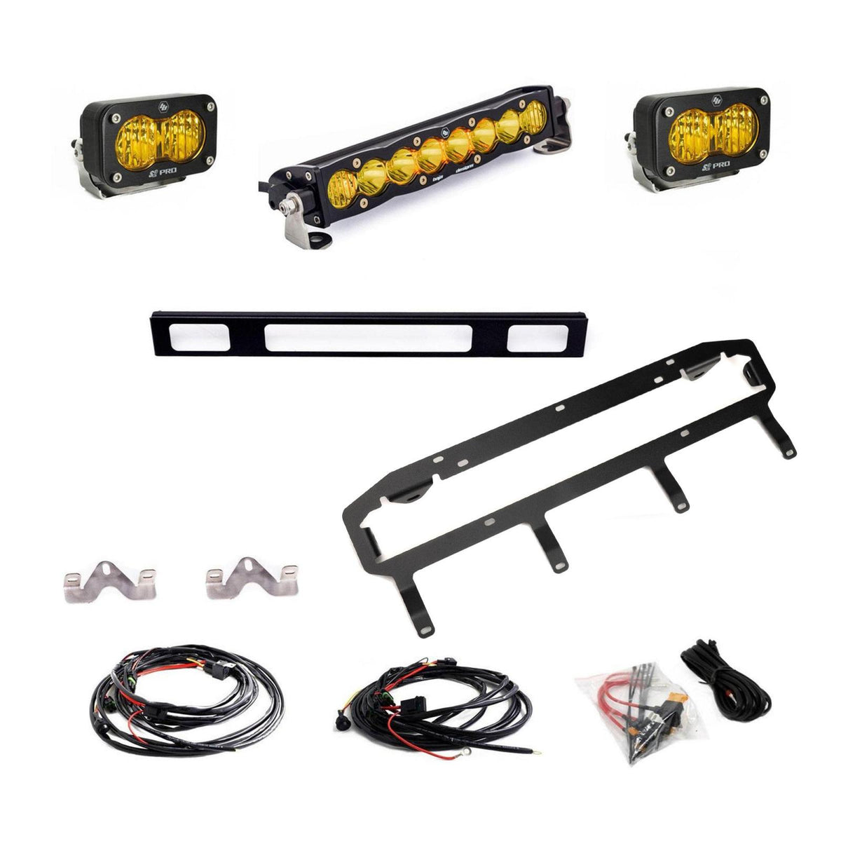 S8 10 Inch S2 Pro Grille Light Replacement Kit 2025-On Toyota 4Runner TRD Pro Baja Amber Baja Designs
