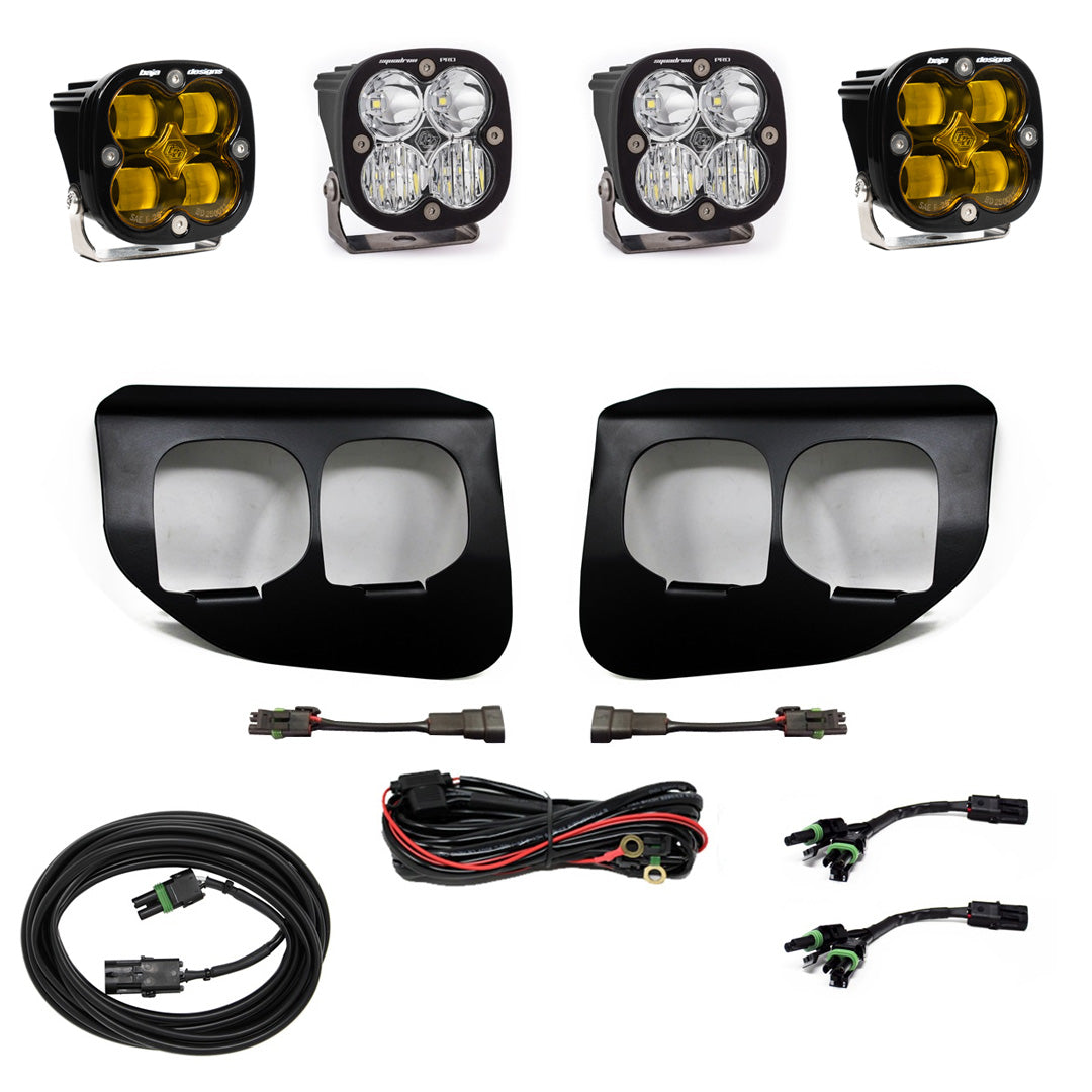 Ford Super Duty (20-22) Fog Lights Dual FPK Amber SAE/Pro DC Baja Designs